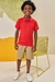 CONJ. CAMISA POLO E BERMUDA ECO COM ELASTANO VERMELHO LUC.BOO 77404