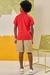 CONJ. CAMISA POLO E BERMUDA ECO COM ELASTANO VERMELHO LUC.BOO 77404 - comprar online