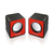 Caixa De Som 2.0 Mini 3W Vermelho SP197 - Multilaser - comprar online