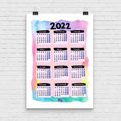 Calendário 2022 Aquarela