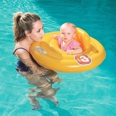 Asiento Triple Anillo Inflable Bebe 70 Cm. Swim Safe - comprar online