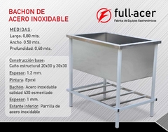 BACHON DE ACERO INOXIDABLE