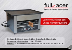 CARLITERO ELECTRICO CON CHAPA HAMBURGUESERA