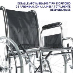 Silla De Ruedas STANDARD Desmontable Y Plegable AUTOTRASLADO Ruedas 60/20cm . | Importada - ORTOPEDIA BERACA