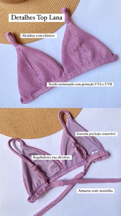 TOP LANA ROSÉ TEXTURE - PARAPHINA • beachwear versátil & atemporal ♥