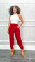 Cropped canelado com elastano - Off White