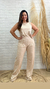 conjunto moletinho pied de poule - Bege e Branco - comprar online