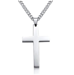 Corrente Masculina com Crucifixo Clássica Aço Inoxidável 5030