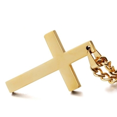 Corrente Masculina com Crucifixo Clássica Aço Inoxidável 5030 - comprar online