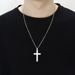 Corrente Masculina com Crucifixo Clássica Aço Inoxidável 5030 - loja online