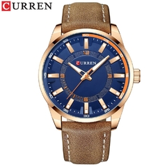 Relógio Masculino Curren 8390 Original Pulseira de Couro Analógico