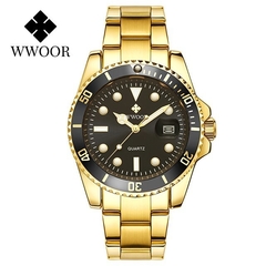 Relógio Masculino WWOOR 8878 Original Aço Inox A Prova D'água Data Funcional - comprar online