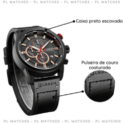 Relógio Masculino Curren 8291 Original Pulseira de Couro A Prova D'água 100% Funcional na internet