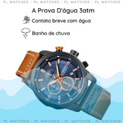 Relógio Masculino Curren 8291 Original Pulseira de Couro A Prova D'água 100% Funcional - loja online