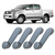 Kit 4 Manivela do vidro Toyota Hilux 2005-2015 Cinza (Nylon)