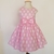 Vestido Infantil Rosa Geométrico