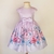 Vestido Infantil Rosa Barrado