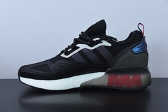 Adidas ZX 2K Boost Black Iridescent Shock Red