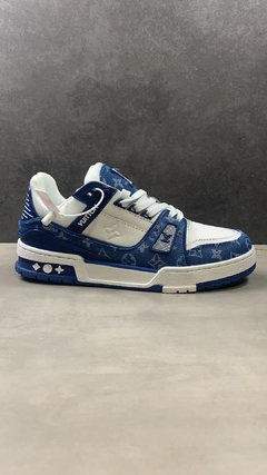 Louis Vuitton LV Trainer Monogram Denim White Blue na internet