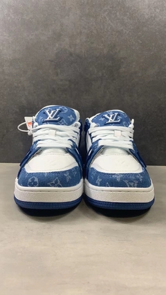 Louis Vuitton LV Trainer Monogram Denim White Blue - Él.sneakers