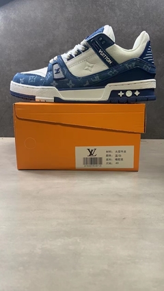 Louis Vuitton LV Trainer Monogram Denim White Blue na internet