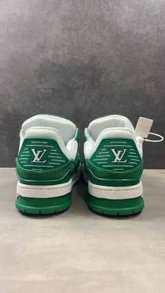 Imagem do Louis Vuitton Trainer Green Monogram Denim White