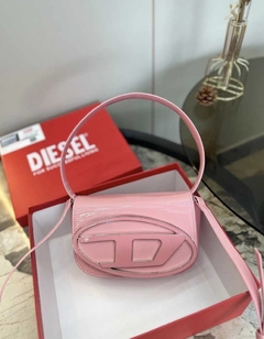 Diesel 1DR Shoulder Bag Mirrored Leather Pink