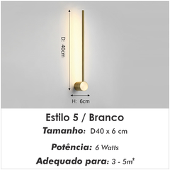 Luminária de Parede Minimalista | Alumínio | 16 WATT - Misoo Store: Loja Online líder nacional de produtos diversos