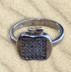 Anillo Plata Manzana c/Micropave