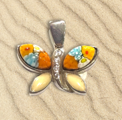 Dije Plata Murano Mariposa