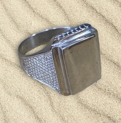 Anillo Sello Plata Caballero