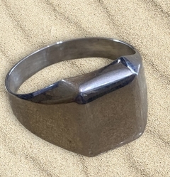 Anillo Sello Plata Caballero Liso