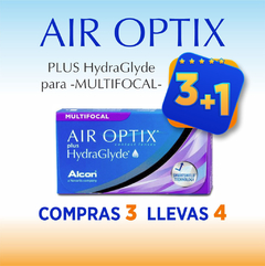 AIR OPTIX PLUS HydraGlyde para -MULTIFOCAL- 3+1