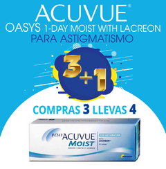 ACUVUE MOIST WITH LACREON PARA ASTIGMATISMO 3+1