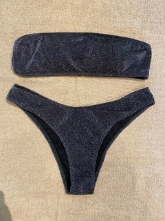 Bikini strapless plateado. - comprar en línea