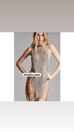 Vestido metalizado corto en internet