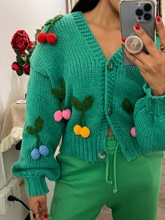 Cherry sweater verde - tienda en línea