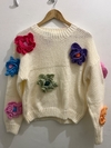 Flowerpower sweater ivory
