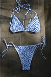 bikini blue zebra print