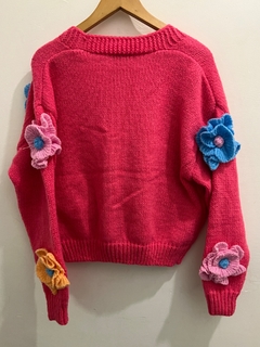 Flowerpower sweater rosa