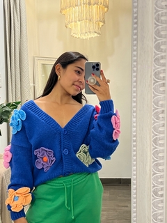 Flowerporwer sweater azul - comprar en línea