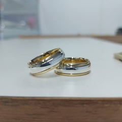 Alianças em Moedas Antigas Bodas de Prata 8mm ab - Alianças Nobres - Jóias - Alianças em Ouro 18k - Prata - Moeda Antiga