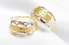 ANEL EM OURO 18K TRICOLOR TRABALHADO