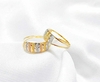 ANEL EM OURO 18K - TRICOLOR TRABALHADO