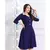 Vestido Feminino Rodado Gode Malha Canelada C Botão Manga 3/4 Moda Evangélica Festa Social Plus Size - comprar online