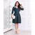 Vestido Feminino Rodado Gode Malha Canelada C Botão Manga 3/4 Moda Evangélica Festa Social Plus Size - comprar online