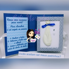 Convite Padrinhos Balão Elefantinho (Ref. 0104) - Lili Morales Festas e Presentes Personalizados