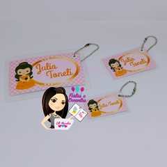 Kit Trio Tags Chaveiro Escolar Bela (Ref. 0164) - comprar online