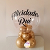 Arranjo G Baixo Balão Bubble Preto e Dourado *APENAS RETIRADA* (Ref. 0679)