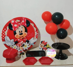 LOCAÇÃO Kit Festa na Mesa Prata Minnie Mod 01 (Ref. 01442) *APENAS PARA BELO HORIZONTE - MG*